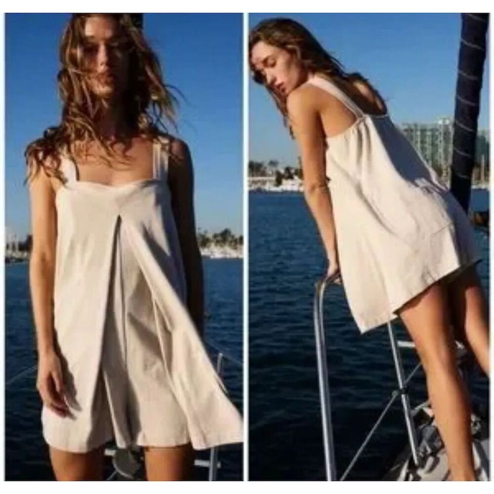 EUC Free People Nichola Romper In Pumice Stone Sz XL $68 sold out!